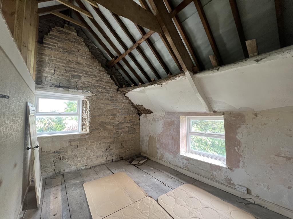 Lot: 50 - COTTAGE FOR COMPLETE REFURBISHMENT - General view of bedroom 2 of property
